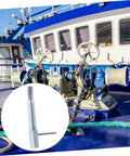 Heavy Duty Stainless Steel Spring Plunger Pin Set Featuring Self Locking Telescopic Action And Rock Solid Indexing Plunger Latch on marine deck.