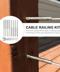 Stainless Steel 3 16th Inch Cable Railing Kit With Lag Screws Left And Right Hand Thread Durable Deck Hardware overview