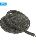 PATIKIL stove gasket rope, black graphite fiberglass, 2 pcs, front view coil