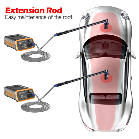 Induction Heater Dent Repair Kit with Hot Box and Extension Rod for Paintless Car Dent Puller Tool on car roof