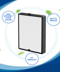 True HEPA Replacement Filter Kit For 45i And Flex Air Purifiers with HEPA filter, features high efficiency, easy replacement.