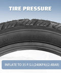 Fat Sixteen By Two Point Five Inch Electric Bike Tire With All Terrain Knobby Tread For E Trikes And E Bikes Foldable Replacement Tire For Snow Sand Mud And Dirt High Traction And Strong Grip Durable Heavy Duty Design, 16x2.5 tire pressure 35 PSI