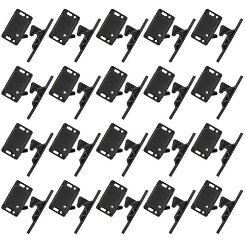 20 Pack RV Cabinet Door Latches And Drawer Latches 10 Lbs Pull Force Push To Close Grabber Catches arranged in rows
