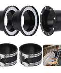 Magnetic Dust Collection Fittings For 4 Inch Shop Vacuums With Mag Port Connector And 2 Couplers displayed in a workshop setting