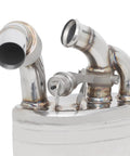 Stainless steel ends of Beefy Exhaust Valved Mufflers for Porsche 911 996 Carrera 1998 2004 with Remote Valve Control