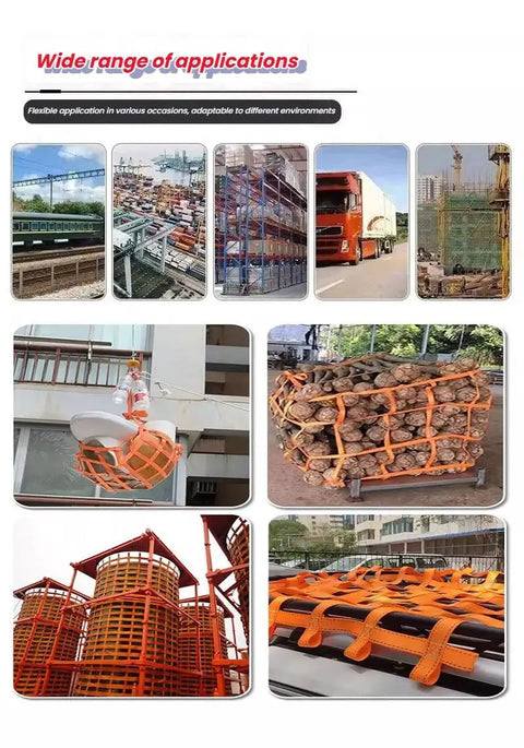 Heavy Duty Cargo Hoisting Net For Heavy Loads 3 Ton Capacity 118.1 By 118.1 Cm Industrial Lifting Net Secure Transport With A 5.9 Inch Grid