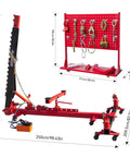 Heavy Duty Auto Body Frame Puller 5 Ton 49kN Straightener tool with adjustable swing and toolbox, suitable for cars