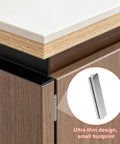 Magnetic Cabinet Door Catch Set 8 Piece No Drill Stainless Steel Magnets for Bathroom Vanities Wardrobes and Desk Drawers installed