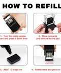 How to refill the Straight Up Slick Custom Business Date Stamp With Your Personalized Name And Signature, Dope Self Inking Refillable Seal.
