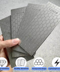Four diamond plates from the All In One Diamond Sharpening Kit With Honeycomb Surface And Non Slip Base Pro Grade Nine Grit Range 240 To 3000