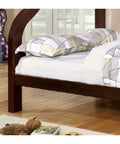 Close-up of Twin Over Full Bunk Bed With Curved Ladder And Rails, Kid-Friendly Transitional Finish, featuring solid and engineered wood.
