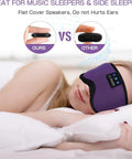 Woman wearing Bluetooth Sleep Mask With Built In Sleep Headphones For Travel Napping And Night Shifts All Night Comfort