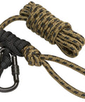 Rope Style Tree Strap For Hunting Safety, 9 Foot Length, Durable Rope Attachment with carabiner, coiled and ready for use