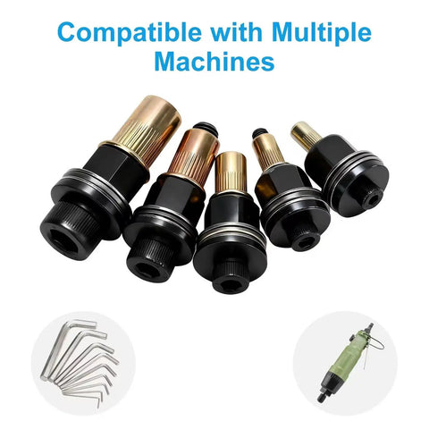 Versatile 7-Piece Rivet Nut Tool Kit M3 To M1 In Carbon Steel, Two-Way Operation For Manual Wrench Or Drill Attachment, Heavy-Duty Rivnut Tools For Construction And DIY Projects; compatible with multiple machines