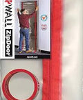 ZipDoor Dust Containment Standard Door Kit 6 Pack shown with red tape and plastic sheeting for easy installation on doorways.