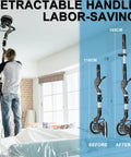 Heavy Duty Drywall Sander With Vacuum And Extendable Handle Pro Grade 9.5 Amp Electric Sander with variable handle length.