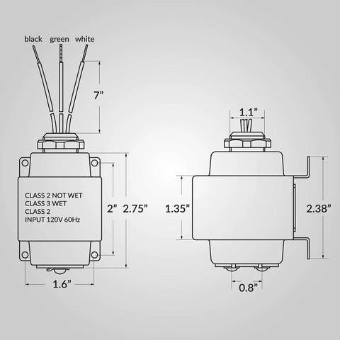 Diagram of 16V 30VA Door Bell Transformer For Ring Video Doorbell Pro 30TR And Wired Chimes Universal Power Supply