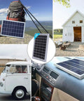 Compact Solar Panel With 12V Output For Outdoor Use, ideal for camping gear, vehicle dashboards, and emergency backup