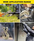 Rugged Heavy Duty One Quarter Inch Clevis Grab Hook For Grade 70 Chain 3600 Lbs WLL, 14400 Lbs Breaking, in various uses