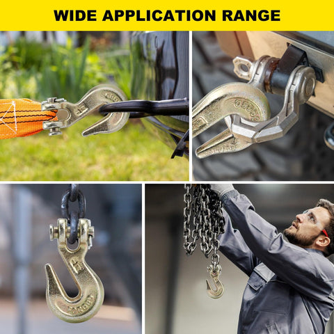 Rugged Heavy Duty One Quarter Inch Clevis Grab Hook For Grade 70 Chain 3600 Lbs WLL, 14400 Lbs Breaking, in various uses