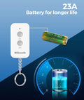 Plug And Play Remote Outlet Switch With Wireless On Off Control for Lamps and Fans showing battery and speed meter