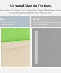 Comparison image showing self-adhesive backing of 12 Pack Square Acoustic Foam Panels Self Adhesive Sound Dampening Wall Tiles.