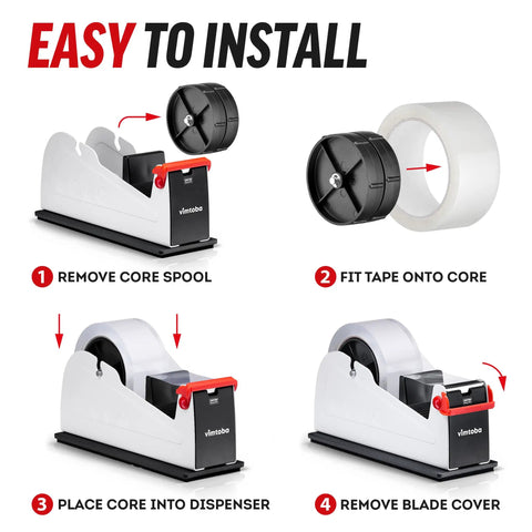 Built Tough Heavy Duty Two Inch Desktop Tape Dispenser With Dual Roll Setup And Non Slip Base For Crisp Cuts And Zero Headaches Top Shelf Desk Gear