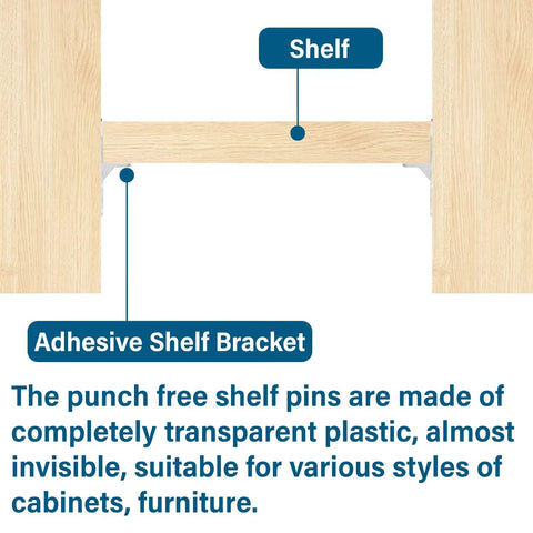 Built Tough 20 Pack Plastic Shelf Support Pegs Featuring Reliable Self Adhesive Mounting Pins For Kitchen Cabinets Closet Dividers And Bookshelf Organizers That Hold Your Stuff Solid As A Rock with adhesive shelf bracket under a shelf.