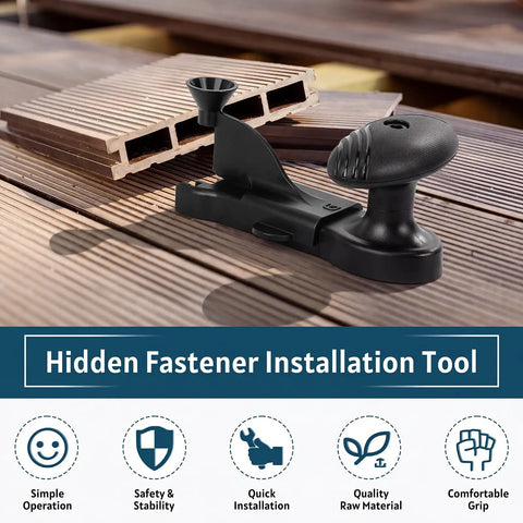 Pro Level Hidden Deck Fastener Installation Tool With Drill Bit And Hex Wrench For Trex Compatible Screws on composite decking.