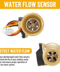 2GWH-24 Water Flow Sensor Compatible With GSWH-2 Tankless Water Heater Easy Swap To Boost Flow Prolong Heater Life Prevent Costly Failures Smooth Monitoring For Your Home Hot Water System brass sensor with wire connector