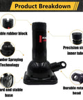 2 Ton Spiral Screw Car Jack For Pickup Trucks Not Hydraulic Adjustable, showing durable rubber block and rotating head features