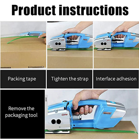 Heavy Duty Electric Strapping Machine Automatic Hot Welding Tool Handheld Portable Banding Kit For Industrial Packaging Workhorse used for packing tape application.
