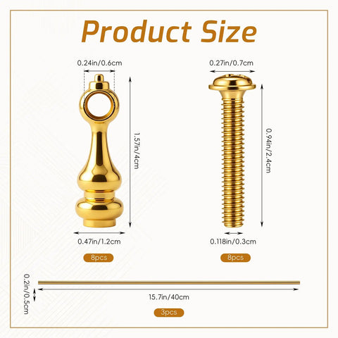 Killer Brass Gallery Rail Hardware Kit Including Eight Tough Railing Spindles Three Heavy Duty Fifteen Inch Mounting Rods And Fast Fix Screws dimensions