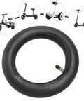 Two Pack 8.5 Inch Heavy Duty Scooter Inner Tubes With TR4A Straight Stem Valve, ideal for Xiaomi M365 Pro 2 1S, shown with scooters