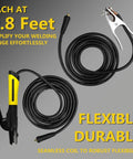 Heavy Duty 600A Electrode Holder Kit With Cable And Ground Clamp For Arc Welding Stinger With Dinse 10-25 And 35-50 Plugs