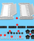 Adjustable Abs Featherboard Featuring T Slot And T Track Mounts For Table Saw Router Table Band Saw Setup parts and accessories layout