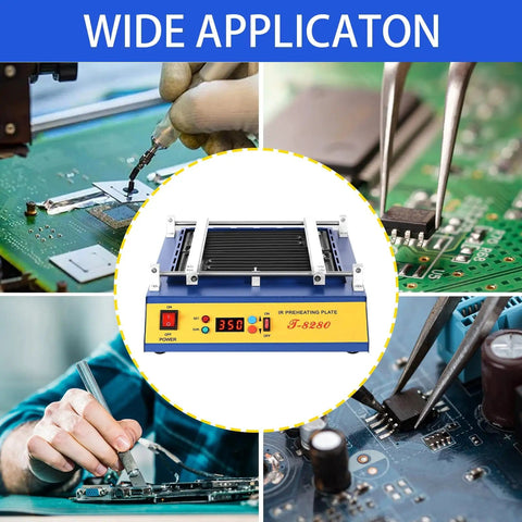 Infrared Preheating Oven 1600W Pro Grade Heating Plate for PCB SMD BGA Repair Soldering Station display and use