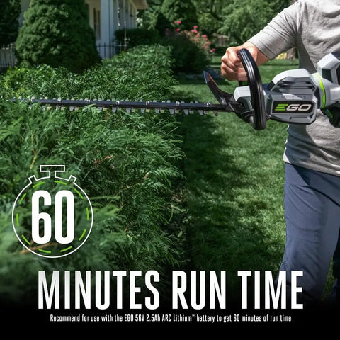 Cordless Hedge Trimmer 26 Inch With Carbon Fiber Rail And Dual Action Steel Blades Delivers Clean Cuts Up To One Point Two Inch