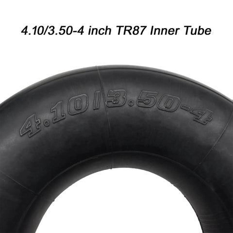 Heavy Duty Inner Tube for 4.10/3.50-4 Tires Fits Wheelbarrows Go Karts ATVs Lawn Mowers Yard Tractors and More 10 Inch Inner Tube With TR87 Bent Metal Valve Stem 4 Inch Rim.
