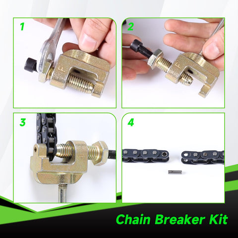 25H Drive Chain 132 Link With 13 Tooth Sprocket Upgrade Kit For Razor MX650 MX500 RSF650 SX500 Electric Dirt Bike Pit Bike Motocross Parts With Chain Tensioner