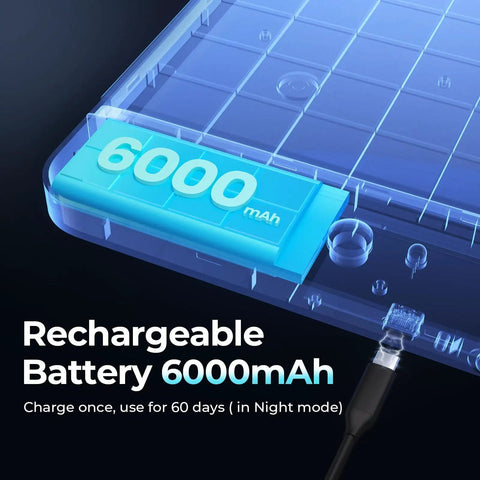 Close-up of 6000mAh rechargeable battery for Cordless Motion Sensor LED Ceiling Light With Rechargeable Battery, Magnetic Mount.