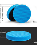 7 Inch Buffing Polishing Pads Kit For Car Detailing with blue sponge pads, 180mm face, dimensions shown for thickness and diameter.