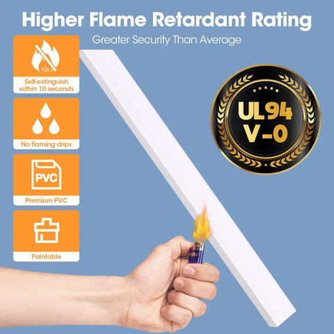 116 Inch Cord Hider Kit For Wall Wires And TV Cables Paintable Cable Raceway With 0.96 Inch Width And 0.57 Inch Height flame resistance