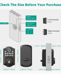 Keyless Entry Door Lock With Fingerprint And Password, Auto Lock, 1 Second Entry, 0.3 Second Fingerprint Unlock, Oil Rubbed Bronze