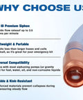 Heavy Duty Gas Siphon Hose Pump For Dead Simple Fuel And Water Transfer Featuring Half Inch Bore And Knockout Flow Speed, lightweight and kink-resistant design.