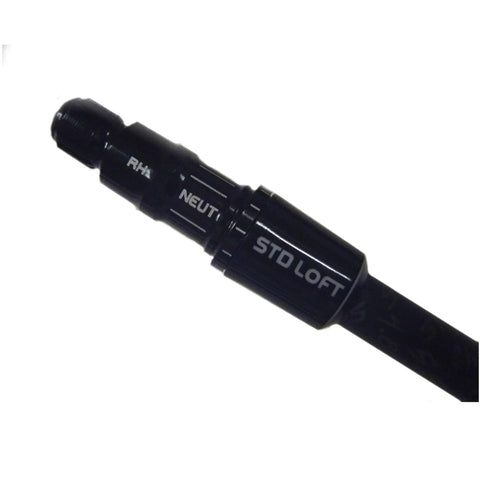 Close-up of LZ Senior Flex Driver Shaft with TaylorMade SLDR Adapter marked STD LOFT, for R1 M1 M2 SLDR R15 Jetspeed Stage 2 drivers.