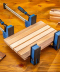 Beefy 24-Inch Parallel Bar Clamps For Woodworking, Adjustable Heavy Duty Clamps With Ergonomic Handle at work on wooden panels