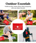 Image showing outdoor use of Red 12 Pack Empty First Aid Pouches for Travel and Outdoor Use Grab And Go Medical Bags.