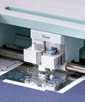 Cricut Foil Transfer Kit installed on Cricut Maker/Explore; white tool housing with 3 interchangeable tips.