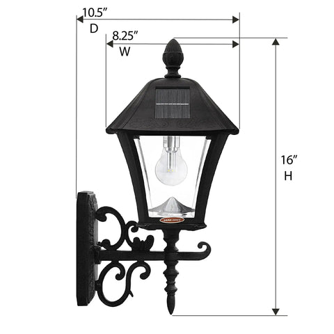 Solar Baytown Bulb Outdoor Post Light Black Cast Aluminum No Wiring Needed 1 Light With 3 Mounting Options Wall Sconce View